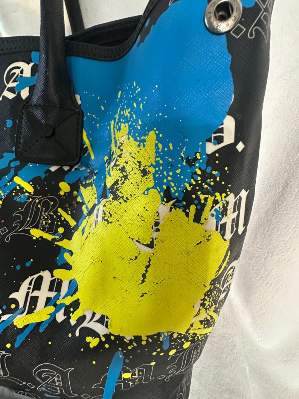 LAMB Gwen Stefani Graffiti Splatter Tote & Satchel Bundle - Picture 3 of 16